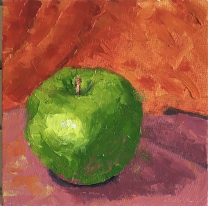 Vibrant - 6"x6", 15x15cm, Oil on canvas board