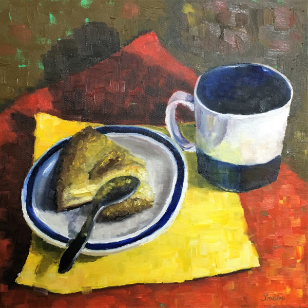 In the Middle of Dessert, Oil painting, 12"x12"